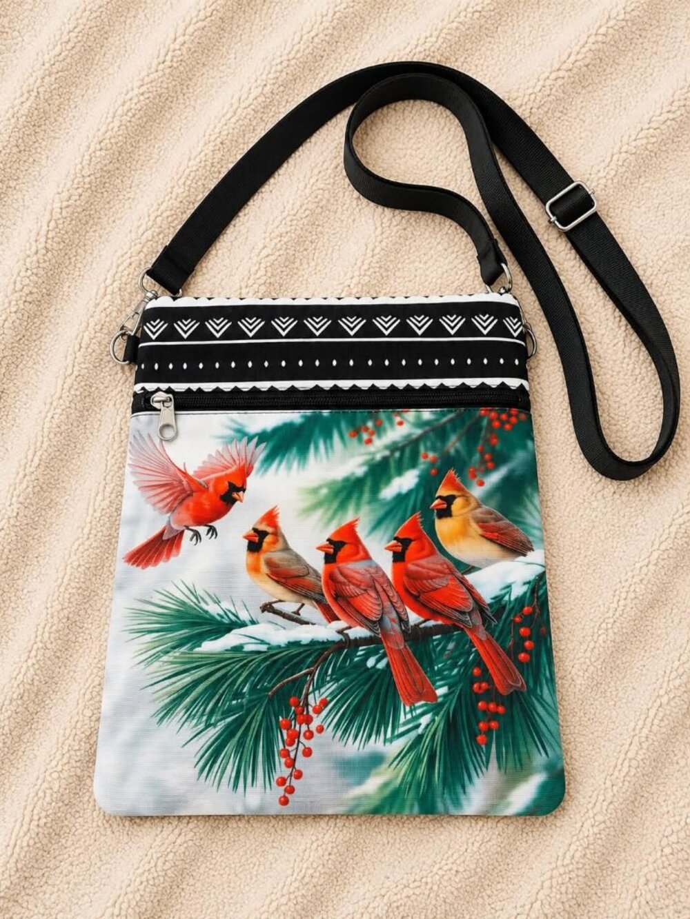 Cardinal Winter Crossbody Bag